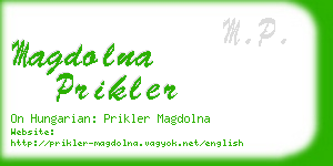 magdolna prikler business card